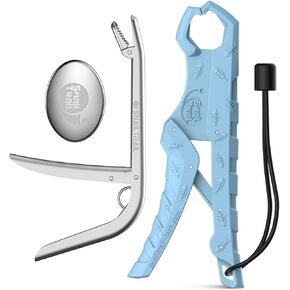 9'' Floating Fish Lip Gripper & 7.5"" Fish Hook Remover & Odor Removal Tool Kit, Fishing Dehooker, Stainless Steel Unhook Plier, Trout Bait Retriever Accessories