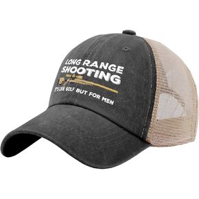 Dad Hat Long Ranges Shooting It's Like Golf But for Men Trucker Hat Men Vintage Mesh Cap for Summer