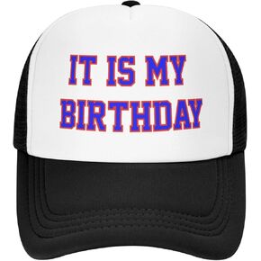 It's My Birthday Trucker Hat, Adjustable Mesh Baseball Cap, Funny Birthday Party Hat Gift for Men and Women