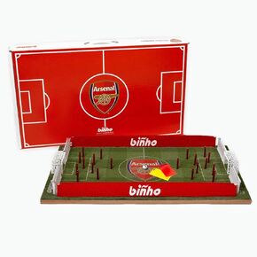Binho Board Classic Board Game Arsenal Edition - 2-Player Fast-Paced Finger Flicker Pinball Family Board Games - Portable Tabletop Sports Game Set for Any Occasion