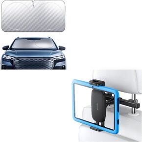 Lamicall Car Windshield Sun Shade and Car Headrest Tablet Mount