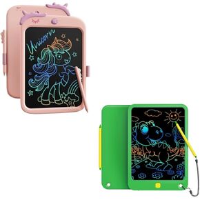LCD Writing Tablet 10 Inch for Girls Boys(Pink+Green)