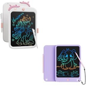 LCD Writing Tablet 10 Inch for KIds(White+Purple)