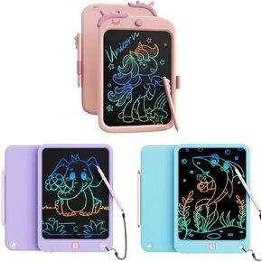 LCD Writing Tablet 10 Inch for Boys Girls(Pink+Lake Blue+Purple)