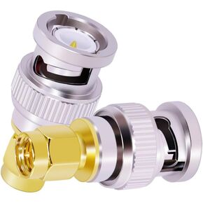 2PCS SMA to BNC Coaxial Adapter SMA Male to BNC Male Coax Connectors for SDR, Handheld Radios, Scanner, Walkie Talkie, Coaxial Adapter