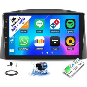 SIXTOP [2+64G] Android Car Stereo for Jeep Grand Cherokee 2004-2007 Upgrade Replacement Radio Carplay Android Auto Mirror Link 30 Themes 10.1 inch Touchscreen FM GPS Bluetooth+AHD Camera&MIC
