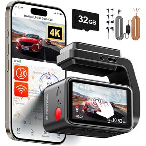 REDTIGER F4 4K Dash Cam Front with Acc Muti-Size Hardwire Kit