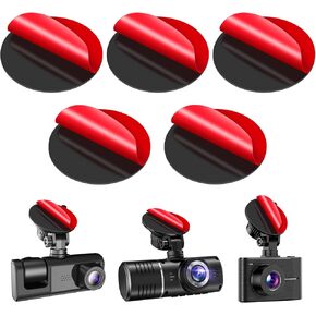 5 PCS Double Sided Adhesive Pads for Dash Cam, 2.2" Round Adhesive Sticky Pads Replacement, Heat Resistant Double Sided Sticker Tape, for Dash Camera, Car Dashboard Windshield GPS Holder