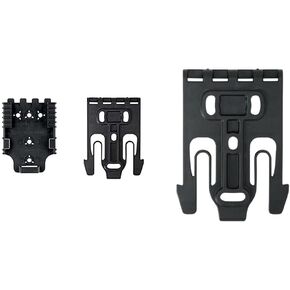 Safariland Quick Locking System Kit 9006483 Polymer Attachment for Weapon Holster with Locking Fork and Duty Receiver Plate - Black, One Size