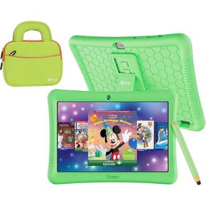 Contixo Kids Tablet K102 Tablet for Kids and Tablet Sleeve Bag Bundle,10-inch HD, Ages 3-7, Toddler Tablet with Camera, Parental Control, Android 10, 64GB, WiFi, Learning Tablet for Kids