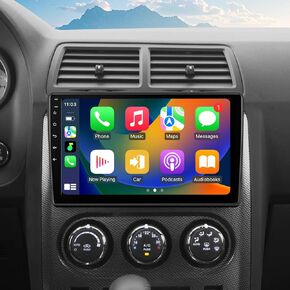 Car Radio for Dodge Challenger & Dodge Avenger 2008-2014 Stereo Replacement Upgrade 10" Android 14 Touch Screen Wireless CarPlay & Android Auto Head Unit GPS Navigation Bluetooth WiFi DSP SWC FM Radio