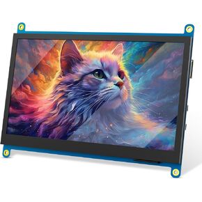 7 inch Mini Monitor, HDMI IPS Display 1024x600 Capacitive Screen for Raspberry Pi/Laptop/PC/Windows 11/10, Non-Touch