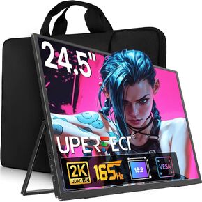 UPERFECT 24.5" 2K 165Hz Portable Monitor & 24-inch Laptop Sleeve