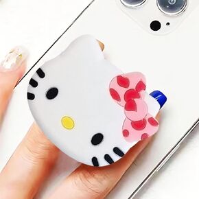 Cute Cat Phone Grip -Kawaii Kitty Phone Grip Compatible with Kindle Paperwhite & iPad iPhone, Phone Holder Stand for Women, Phone Charm, Phone Accessories