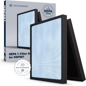 HATHASPACE Certified Replacement Filter for HSP003 Dual Filtration HEPA Air Purifier, 1 Set (H13 True HEPA)