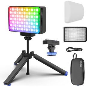 Amaran Ace 25c Kit RGB Video Light,25W On Camera Pocket Video Light CCT 2300k-10000k, 5,908 lux @ 0.5m Illumination,with Rechargeable Battery and PD Charging (Charcoal)