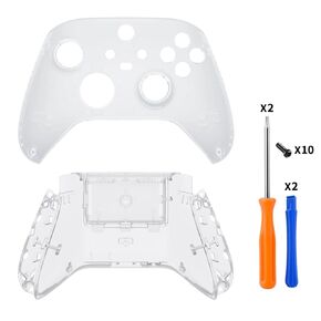 eXtremeRate Custom Shell for Xbox Series X|S + Bottom Shell for Xbox Series X/S Controller - Clear