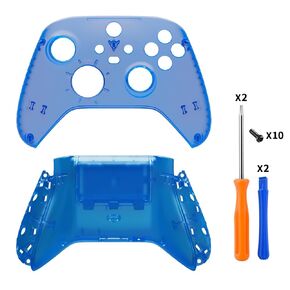 eXtremeRate Custom Shell for Xbox Series X|S + Bottom Shell for Xbox Series X/S Controller - Clear Blue