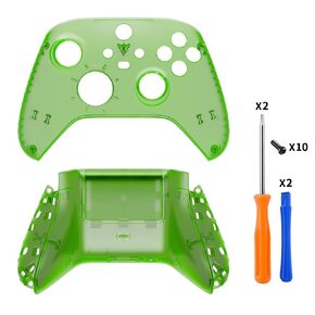 eXtremeRate Custom Shell for Xbox Series X|S + Bottom Shell for Xbox Series X/S Controller - Clear Green