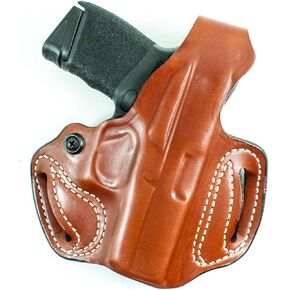 DeSantis Thumb Break Mini Slide OWB Holster - Leather Holster, Open Carry, Compatible with the Sig P365, P265 XL, P365 SAS, P365 XL w/ Romeo Zero, P365 X w/ Romeo Zero - Right Hand Draw, Tan