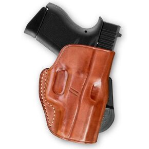 Premium Leather Paddle OWB Holster Open Top Fits, Glockk 26/27/ 33 Right Hand Draw, Brown Color #1017#