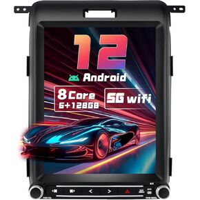 Car Stereo Radio Dash Kit for Ford F150 2013 2014,Wireless CarPlay Android Auto, 6GB+128GB 8 Core 12.1 Inch Touch Screen, GPS, Bluetooth, WiFi, SWC,MirrorLink
