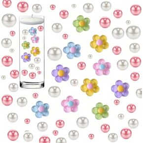 Christmas Vase Filler,91 Pcs Acrylic Canydy Cane Peppermint Gems Sensory Bin Fillers for Xmas Centerpieces Table Decorations,Table Scatters,Christmas Craft (Red)