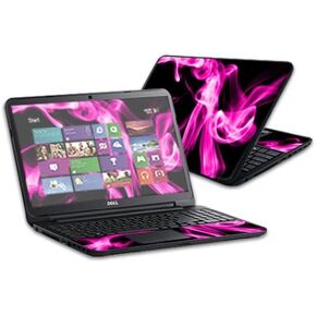 MightySkins Skin Compatible with Dell Inspiron 15 i15RV Laptop 15.6" (Released 2013) wrap Sticker Skins Pink Flames