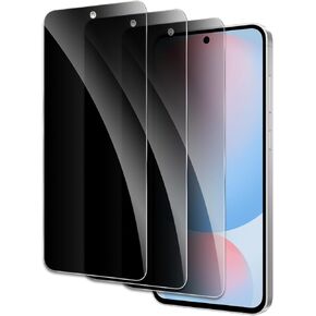Privacy Screen Protector for Samsung Galaxy S24 FE, Shatterproof Tempered Glass Accessories, Anti Spy Tempered Glass Film, Case Friendly Ultra Resistant 9H Hardness Anti-Glare HD Black -3 Pack