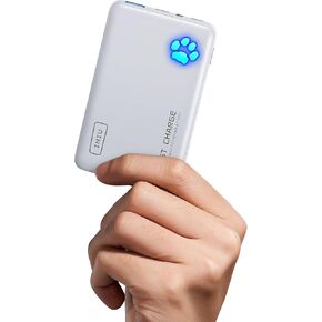 INIU Portable Charger, 22.5W 10000mAh Slim Power Bank, Fast Charging Mini Battery Pack, Travel Trip Accessories Flight Cruise Ship Essentials for College Students Travelers Teen Boys Girls, White