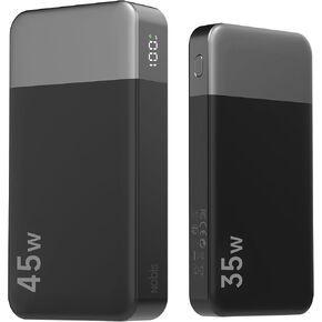 NOBIS Portable Charger, 45W 20000mAh Power Bank and 35W 10000mAh Power Bank（Black and Black