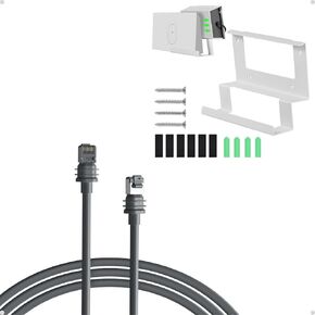 Ethernet Cable for Starlink Standard/Gen 3 and Mini 5M/16.5FT, Waterproof Barrel Jack, Router and Power Supply Wall Mount Kit for Starlink Standard/Gen 3