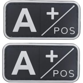 2 PCS Mini A+ Aid Aid Patch PVC متوافقة مع بقع PVC للقبعات ، بقع حامل اللوحة ، تصحيح IFAK ، مجموعة الإسعافات الأولية ، نوع الدم ، نقاط البيع