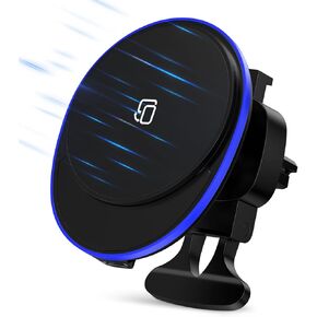 Magnetic Car Mount Wireless Charger for Samsung Galaxy S25 Ultra/S25/S25+/S24 FE/S24/S23/S22/S21/S20,15W Fast for Mag-safe Wireless Charger Car Phone Holder for iPhone 16e/16 Pro/16 Pro Max/Plus/16/15