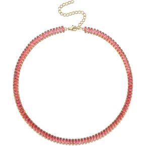 FANZE Tennis Necklaces for Women, Cubic Zirconia Necklace Choker Necklace Classic Dainty Jewelry Gifts in Kuwait