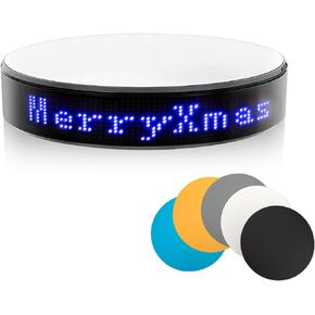 Leadleds Motorized Rotating Display Stand, 8" Photography Turntable with LED Sign Display, 360 Degree Rotated Display Holder Stand for Live Streaming Props Model Product Display