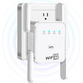Ax1800 WiFi Extender Signal Booster, Dual Band 2.4g/5.8g Internet Extender WiFi Booster, Easy Setup Mesh WiFi Extenders Signal Booster for Home, Office, and Multi-Device Compatibility