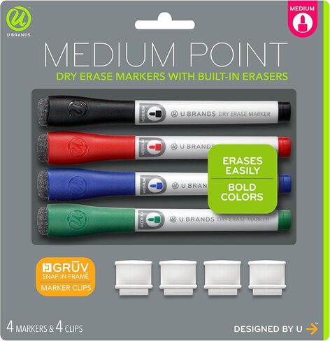 U Brands Dry Erase Board Accessories Kit, Office Supplies, with Markers, Eraser, Board Cleaner, 5 Pieces in Saudi Arabia