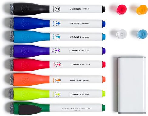 U Brands Dry Erase Board Accessories Kit, Office Supplies, with Markers, Eraser, Board Cleaner, 5 Pieces in Saudi Arabia