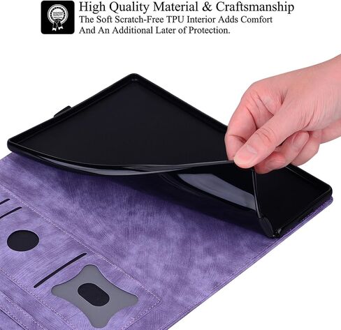Case For Kindle Paperwhite 2024, Premium PU Leather with Auto Sleep/Wake Protective Case for 7" All-New Kindle Paperwhite (12th Generation, 2024) and Kindle Colorsoft Signature Edition, Purple in Kuwait