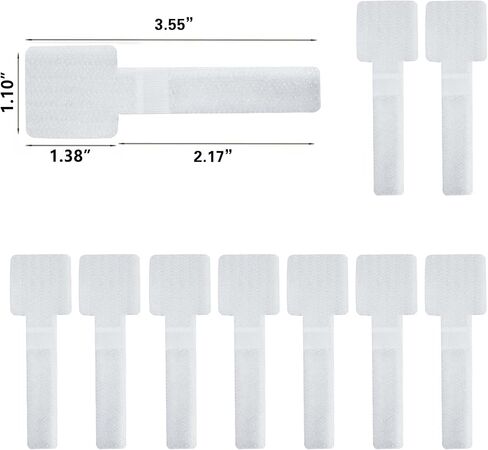 Hook and Loop Cable Ties, Self Adhesive Hook and Loop Cable Straps, Sticky-back Cord Organizer, Cable Clip, Household & Office Essentials, 50Pcs per Pack (grey) in Kuwait