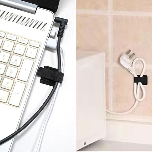 Hook and Loop Cable Ties, Self Adhesive Hook and Loop Cable Straps, Sticky-back Cord Organizer, Cable Clip, Household & Office Essentials, 50Pcs per Pack (grey) in Kuwait