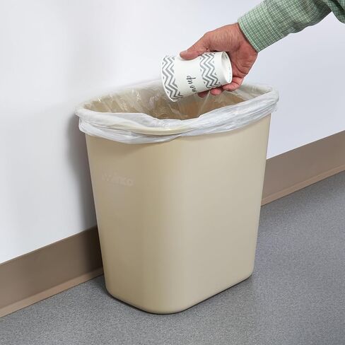 Winco PWR-28BE Waste Basket, 7 Gallon, Beige in Saudi Arabia