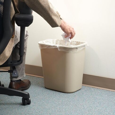 Winco PWR-28BE Waste Basket, 7 Gallon, Beige in Saudi Arabia