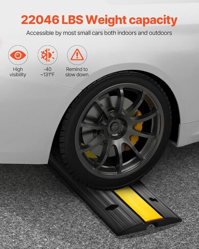 VEVOR 5 Channel Rubber Cable Protector Ramp, Heavy Duty 22000 lbs/axle Capacity Wire Hose Cord Cover Ramp, ADA Compliant Driveway Road Hump, Traffic Speed Bump w/Flip-Open Top Cover in Saudi Arabia
