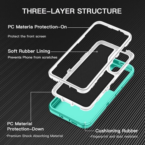 for Samsung Galaxy S25 Case Shockproof Dust/Drop Proof 3-Layer Full Body Protection [Without Screen Protector] Rugged Heavy Duty Cover Case for Galaxy S25 6.2 inch,Navy Blue in Kuwait