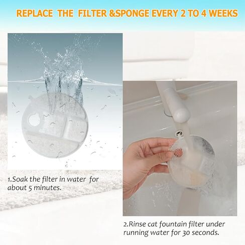 16 Pack Dog Water Fountain Replacement Filters for Petlibro Capsule Dog Fountain PLWF008,Dog Water Fountain Filter with Replacement Pre-Filter Pump Sponges. in Saudi Arabia