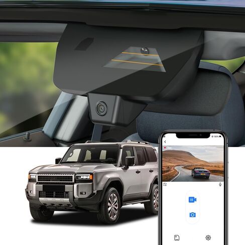 Fitcamx Front 4K+Rear 1080P Dash Cam Adapts for Toyota Land Cruiser 2024 2025 (J250/Gen15), OEM Factory Look, Dual HD Video, Built-in WiFi & APP, Loop Recording, G-Sensor, Easy to Set, 128GB Card in Saudi Arabia