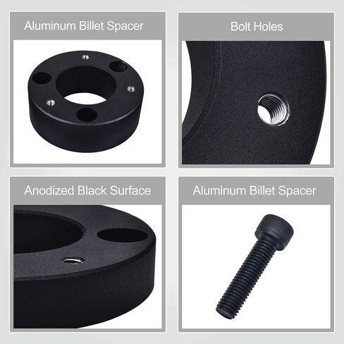 BDFHYK Front Leveling Kit for F150 2.5", 2.5in Front Strut Spacers Compatible with 2004-2021 F150 4WD/2WD, 6061 T6 Aluminum Billet Suspension Kit in Saudi Arabia