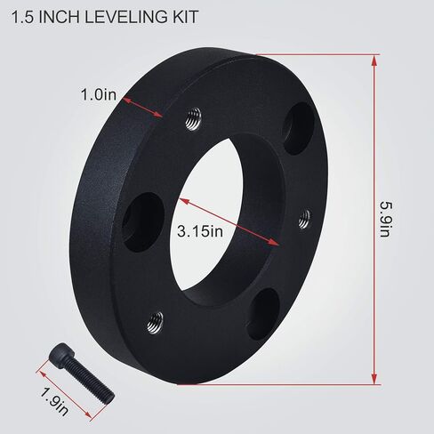 BDFHYK Front Leveling Kit for F150 2.5", 2.5in Front Strut Spacers Compatible with 2004-2021 F150 4WD/2WD, 6061 T6 Aluminum Billet Suspension Kit in Saudi Arabia